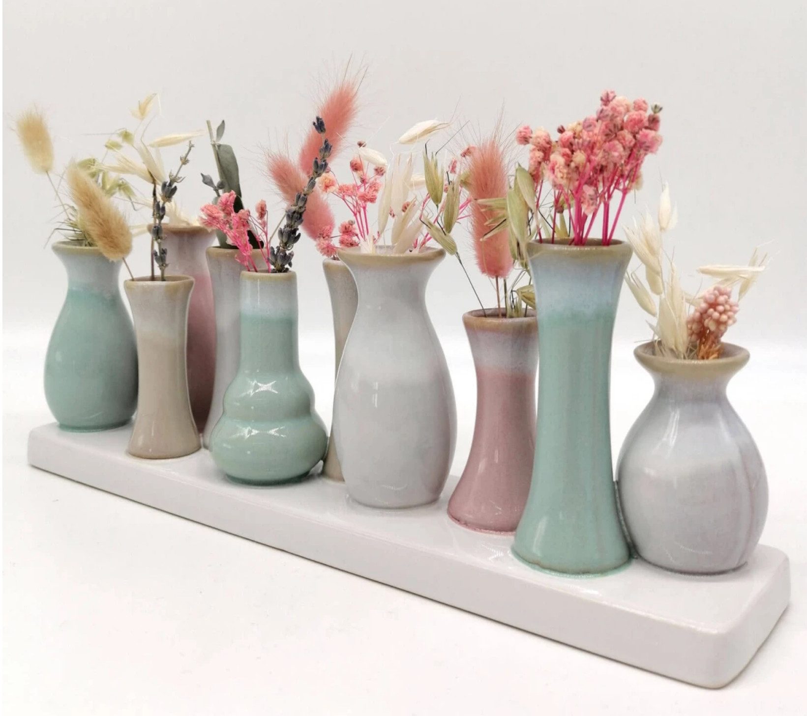 MEA LIVING Tischvase MEA-Living Väschen auf Tablett, spülmaschinengeeignet günstig online kaufen