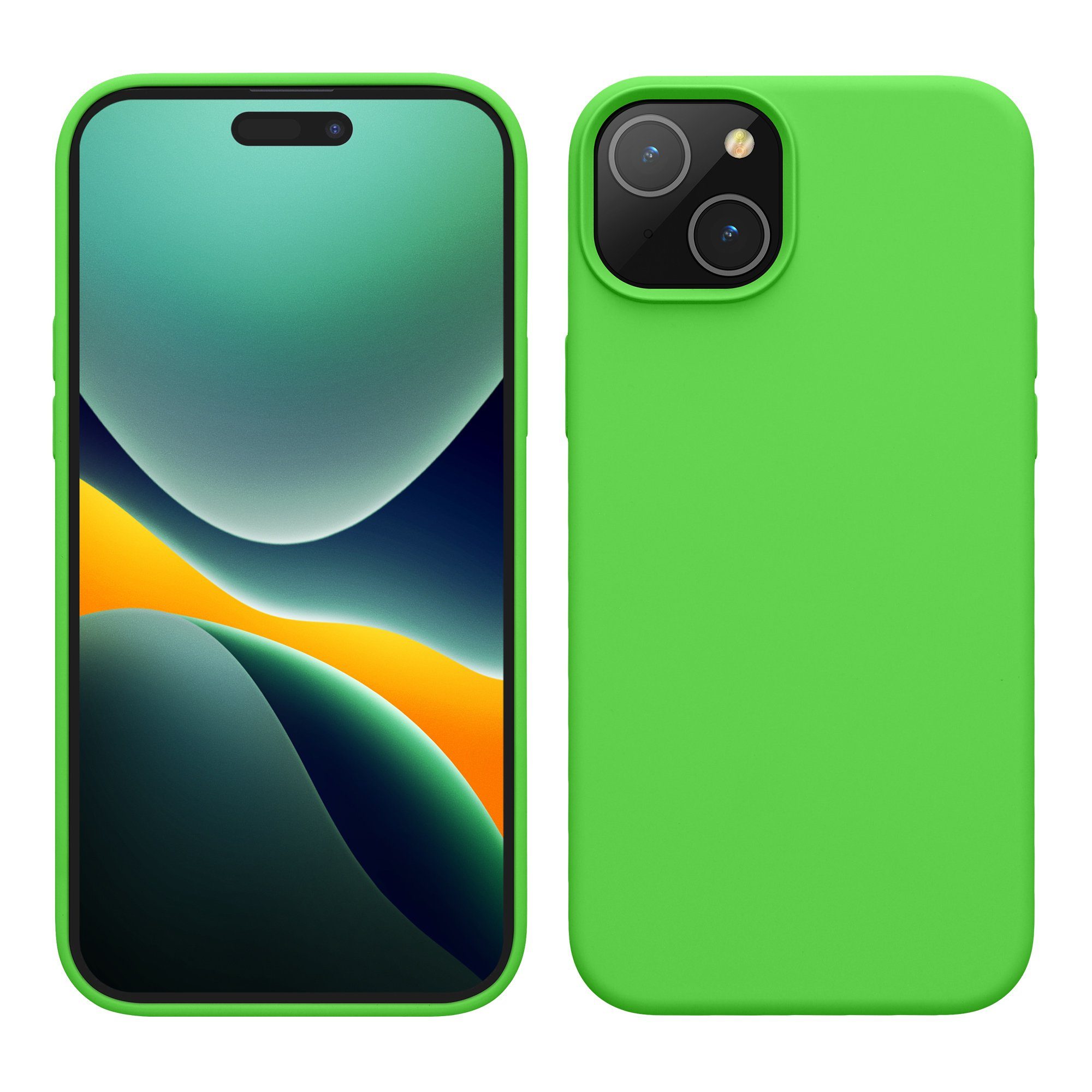 kwmobile Handyhülle Hülle für Apple iPhone 15, Hülle Silikon gummiert Handyhülle Handy Case