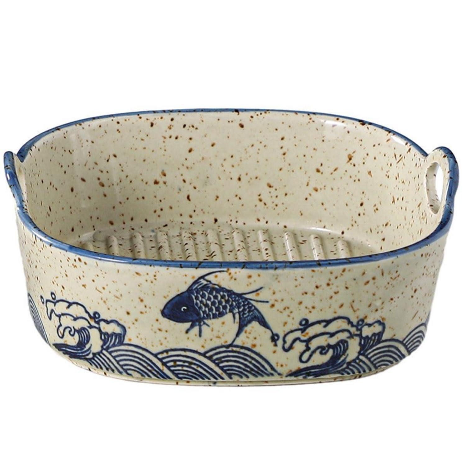 LuxusKollektion Auflaufform Auflaufform Keramik Quadrat Klein 17cm, Keramik, (1-St)