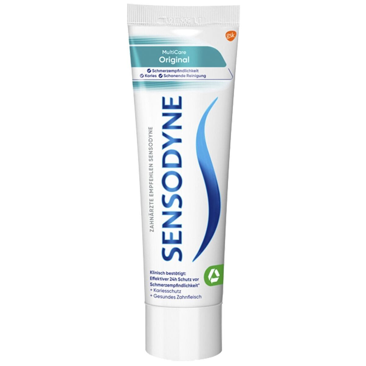 SENSODYNE Zahnpasta MultiCare Original, zur täglichen Pflege schmerzempfindlicher Zähne, 75 ml