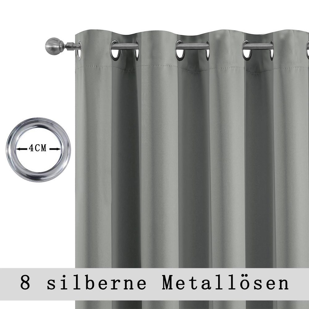 FOUORTUNATE-BEE Verdunkelungsvorhang Thermovorhang Kälteschutz mit Ösen (1 günstig online kaufen