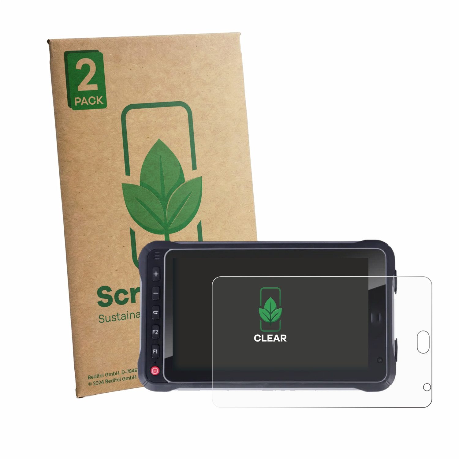 ScreenLeaf Displayschutzfolie Schutzfolie für Hugerock X72, 2 Stück, Displayschutz Schutz Folie Klar Transparent