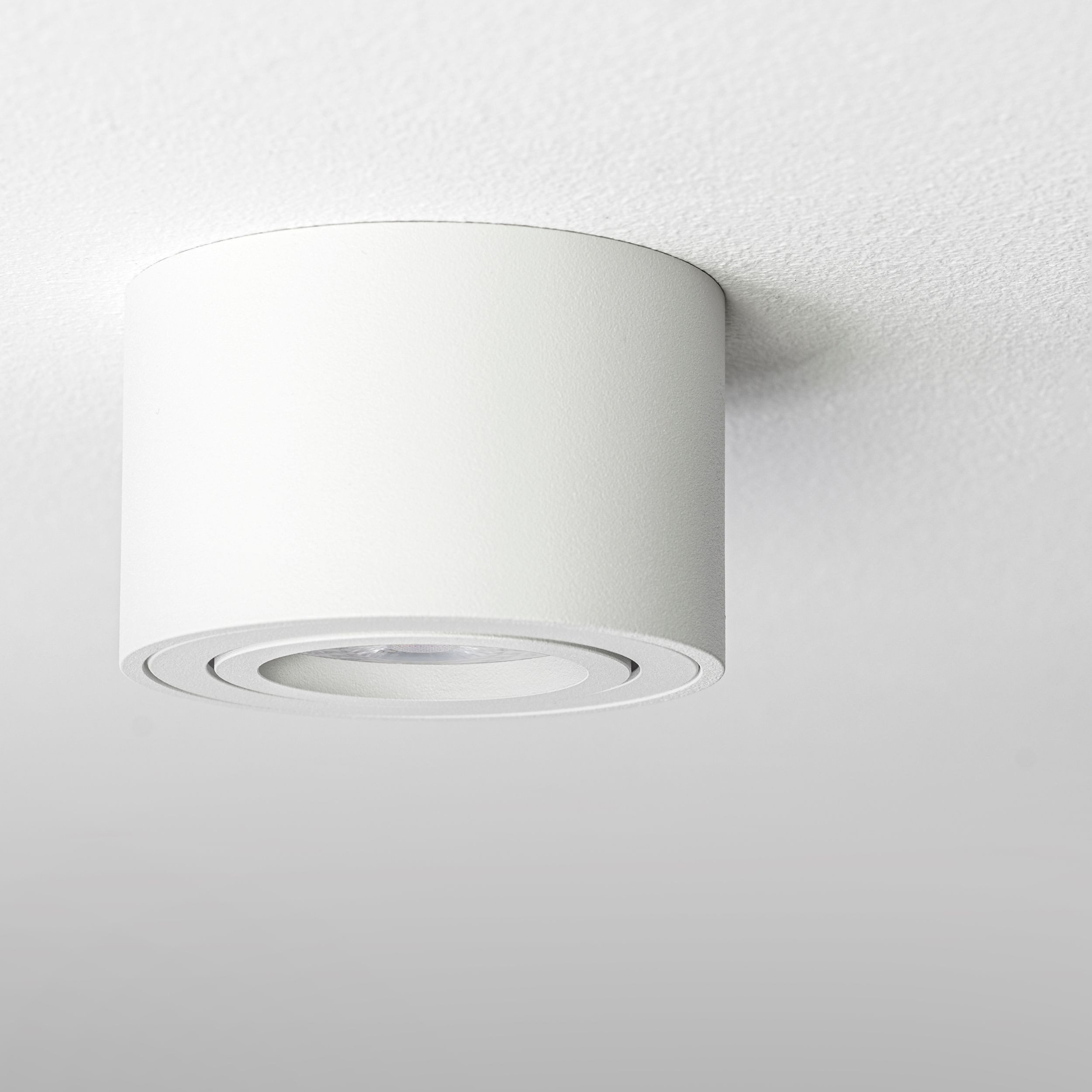 linovum LED Aufbaustrahler SMOL schwenkbar weiß mit Modul LED 2W warmweiß Deckenlampe schwenkbar, Warmweiß