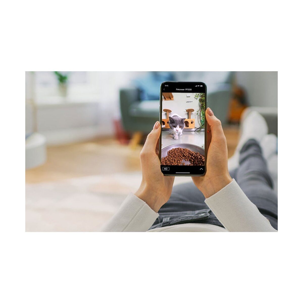 ROJECO Futterspender Petoneer NutriVue Smart Futterspender mit Edelstahlschale