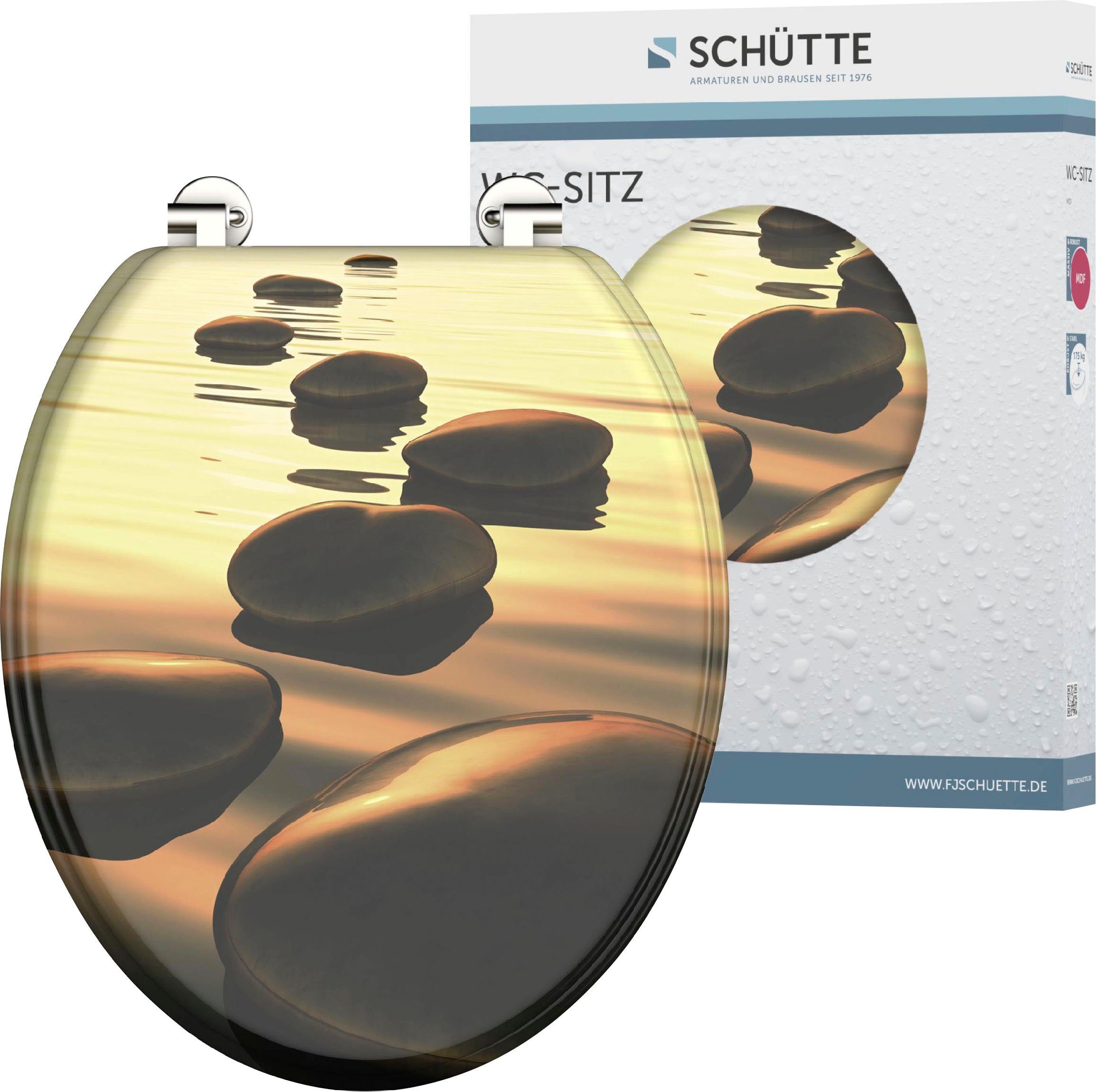Schütte WC-Sitz Sea Stone, MDF-Holzkern günstig online kaufen