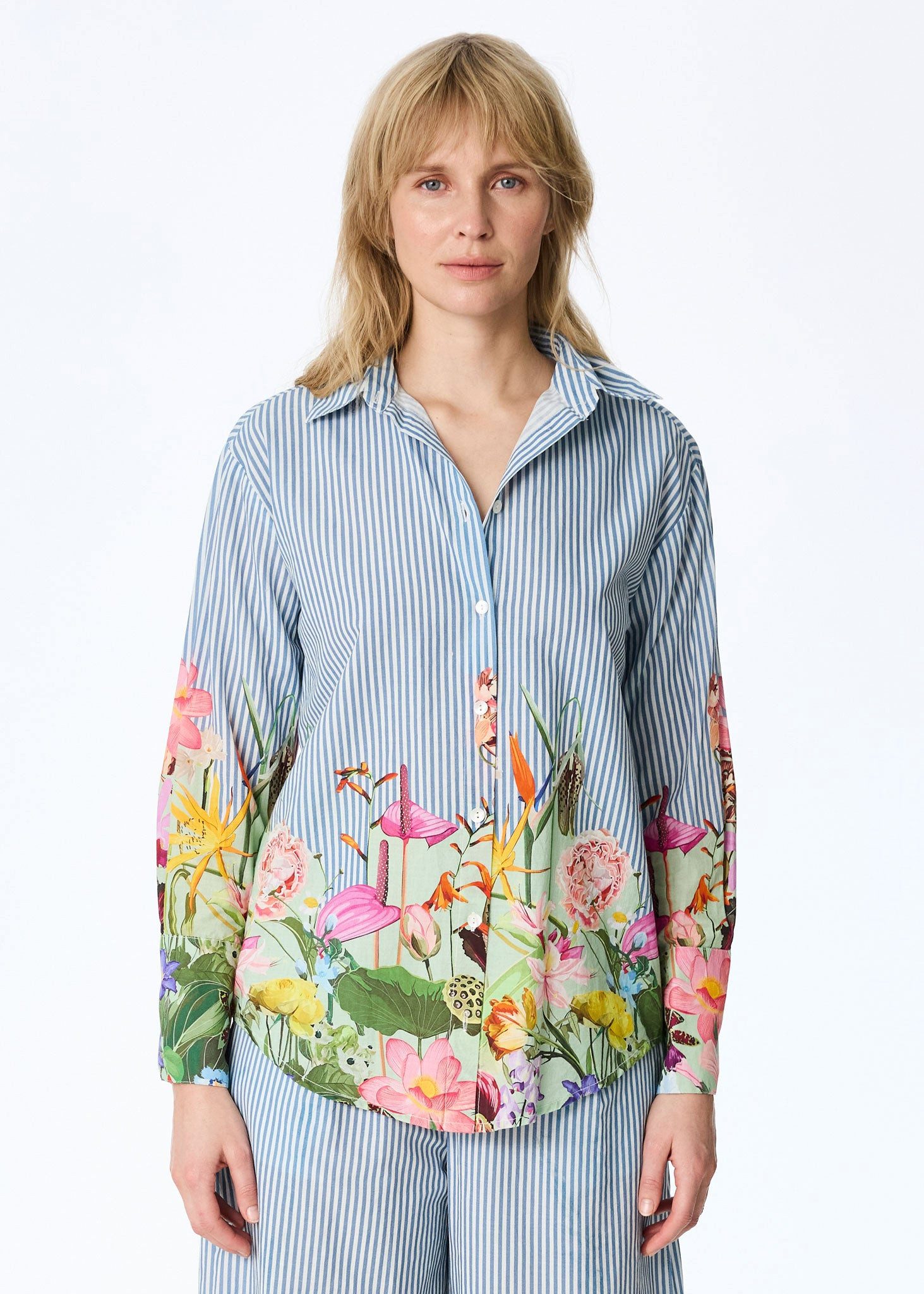 Himalaya Clothing Langarmbluse Gestreifte Bluse Damen aus Baumwolle mit exo günstig online kaufen