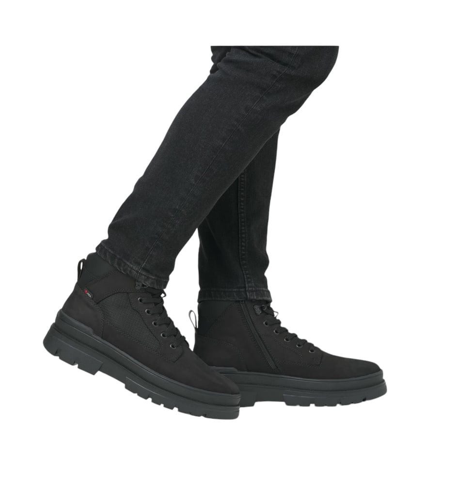 Rieker Winterschuhe U1270-00 (Schnürstiefel mit Innenfutter, Rauleder) Winterstiefel