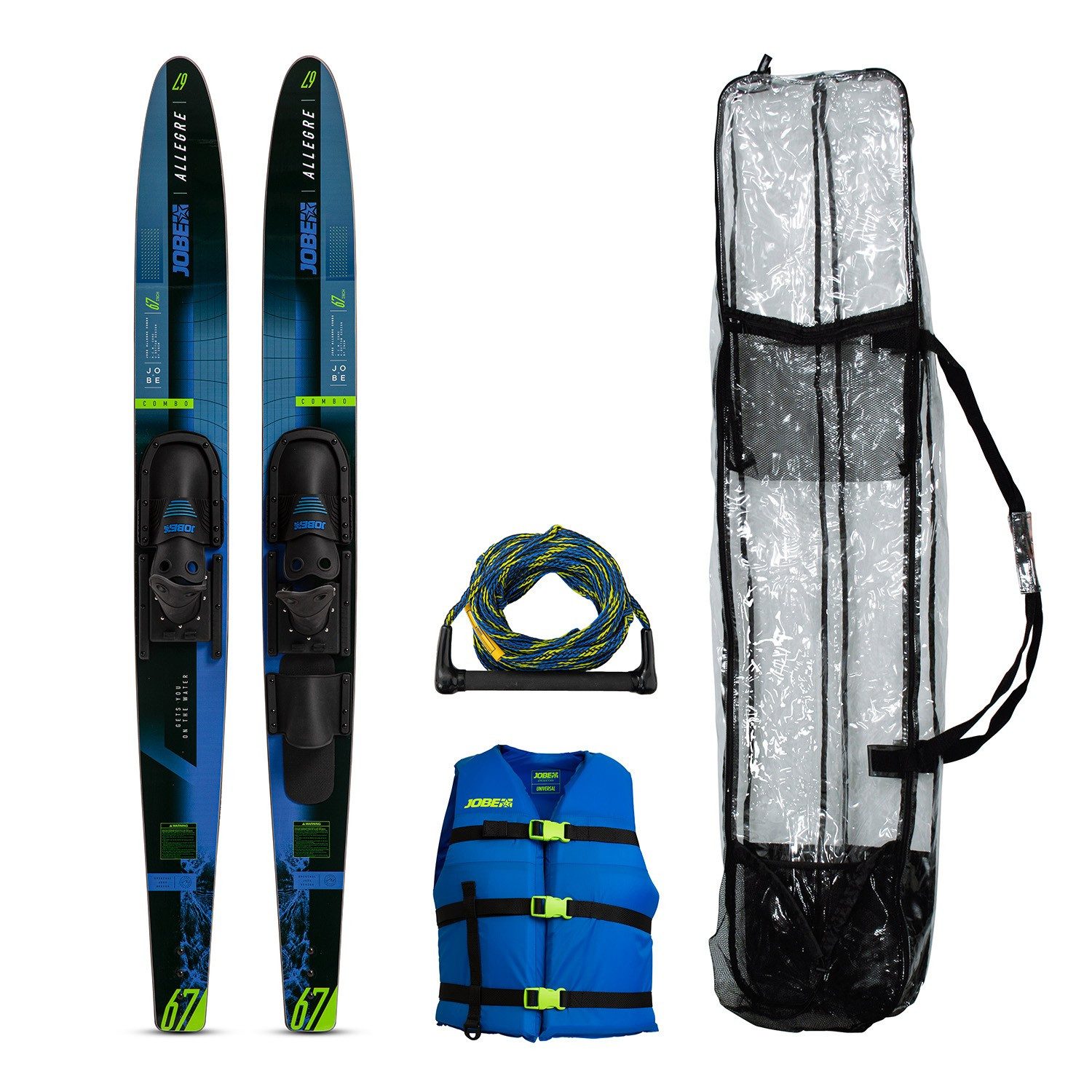 Jobe SUP-Board Wasserski Set 67 Allegre Combo Ski Weste Leine Tasche Einsteiger
