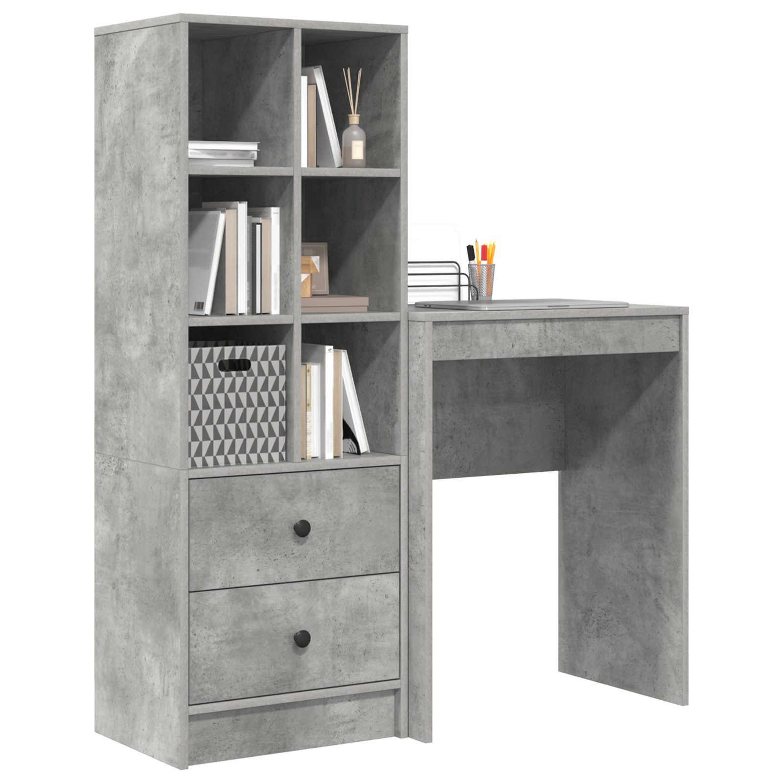 vidaXL Sideboard Schreibtisch mit Stauraum Grau günstig online kaufen