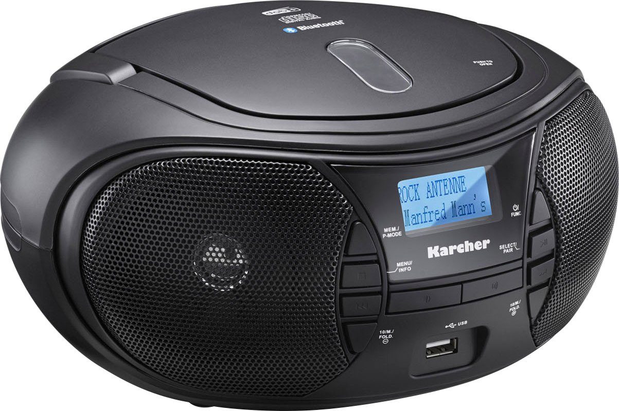 (DAB), FM-Tuner, RDS, UKW 5028D Karcher mit W) Boombox 3,2 (Digitalradio RR
