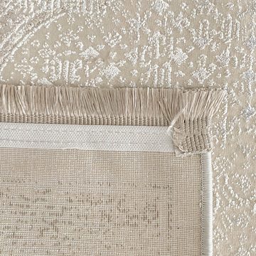 Teppich Klassisch gehaltener Orientteppich mit dezenten Verzierungen in Beige, TeppichHome24, rechteckig, Höhe: 5 mm