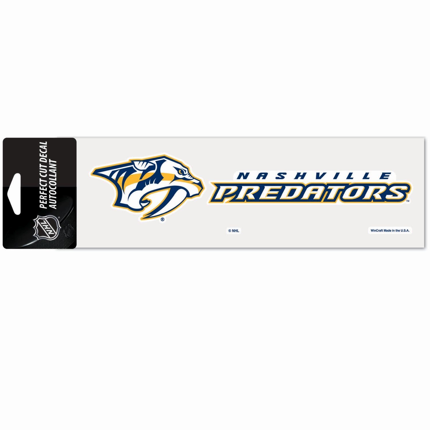 WinCraft Wanddekoobjekt NHL Perfect Cut Aufkleber 8x25cm Nashville Predato