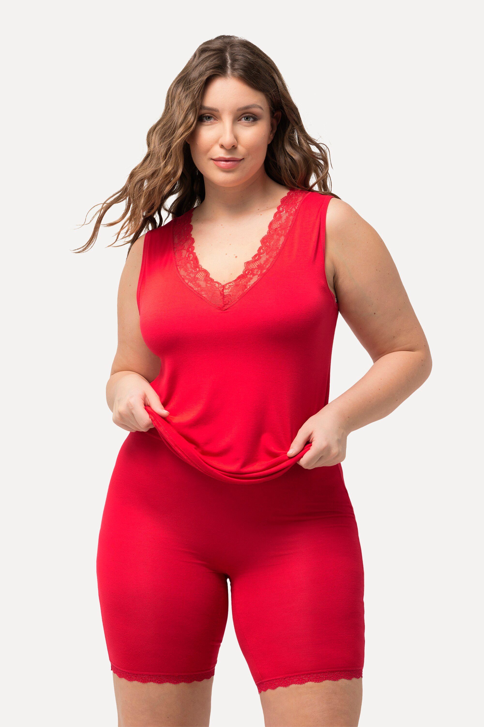 Ulla Popken Radlerhose Radler Spitzensaum Bambusqualität günstig online kaufen