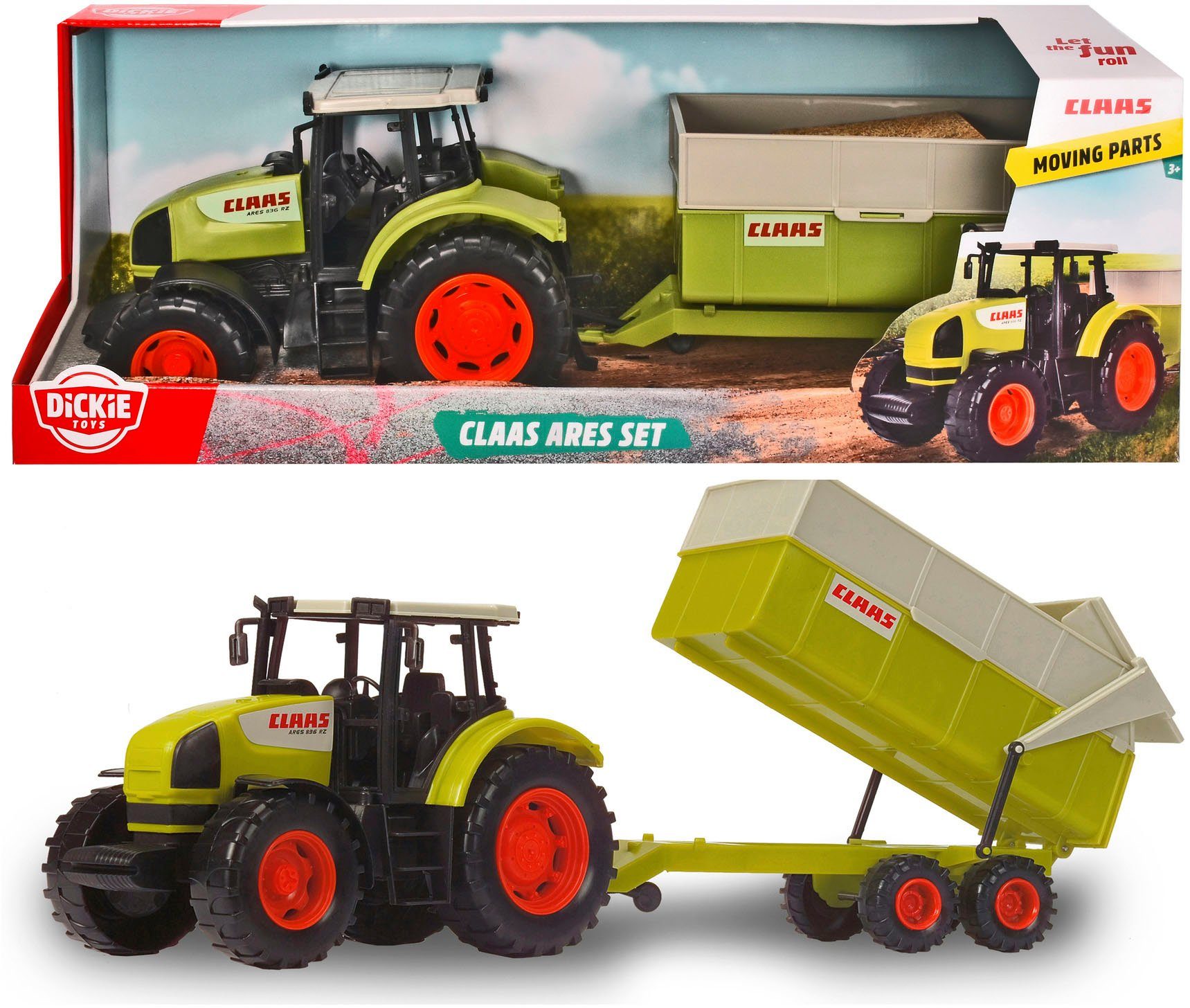 Dickie Toys Spielzeug-Traktor CLAAS Ares Set, mit Kipper günstig online kaufen
