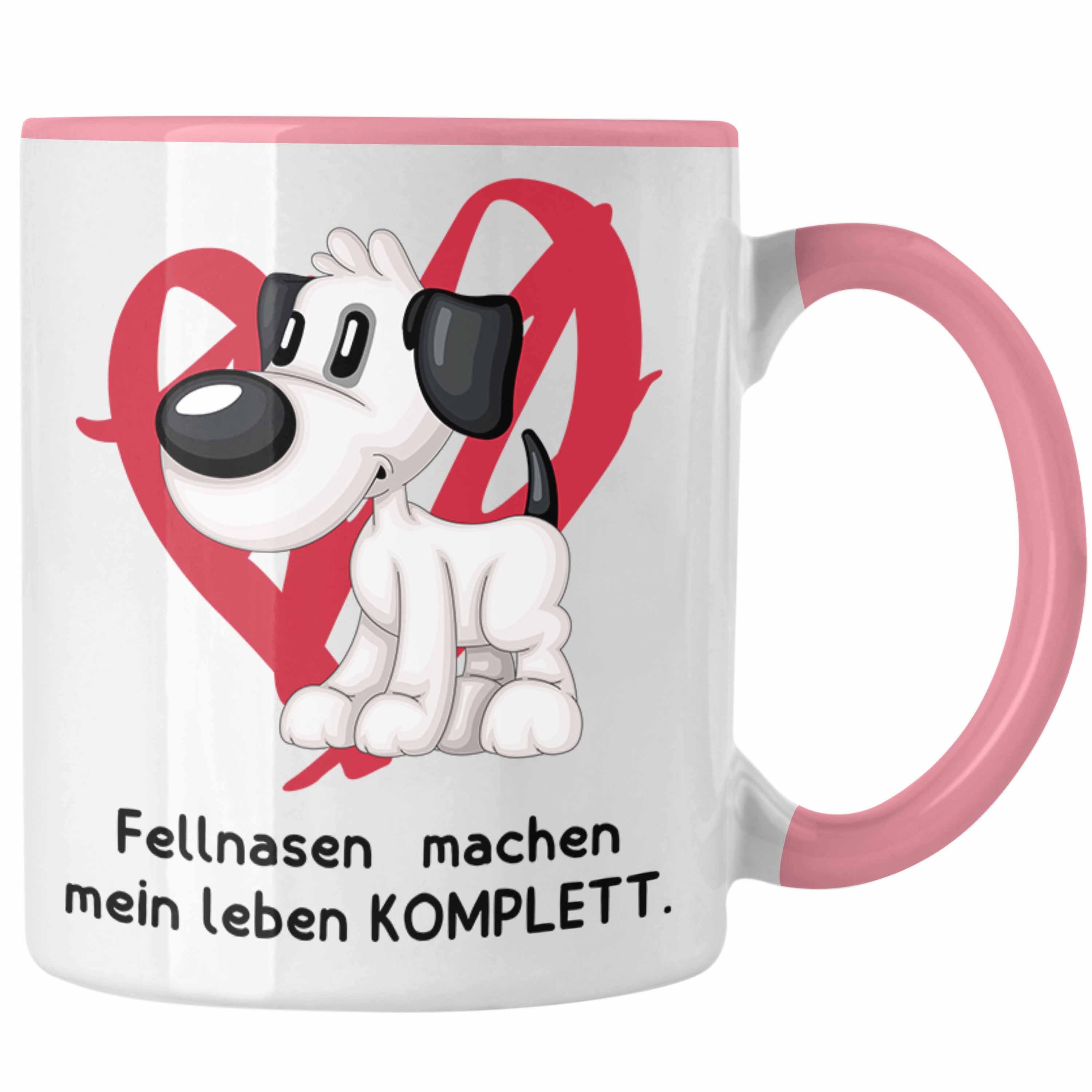 Geschenk Fellnasen Tasse machen mein Trendation Hundebesitzer Rosa Kaffee-Becher Leben Tasse