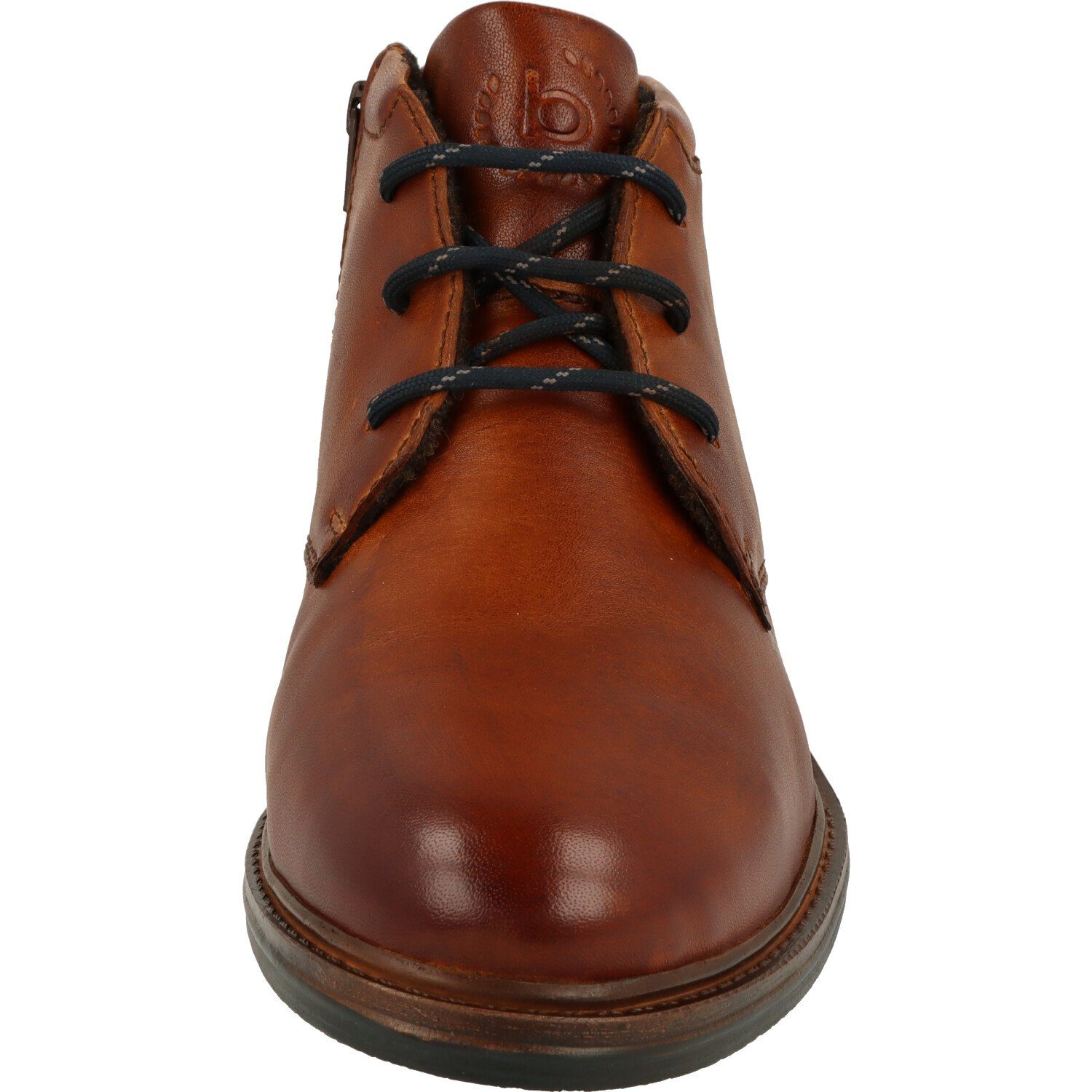 bugatti Ruggiero 311-A8Z33-4100 Herren Schuhe seitlicher Reißverschluss Schnürstiefel echt Leder, Cognac Boots Leder Stiefel