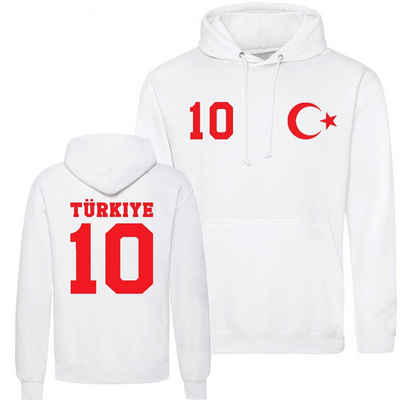 Youth Designz Kapuzenpullover Türkei Herren Hoodie im Fußball "Trikot" Look mit trendigem Frontprint