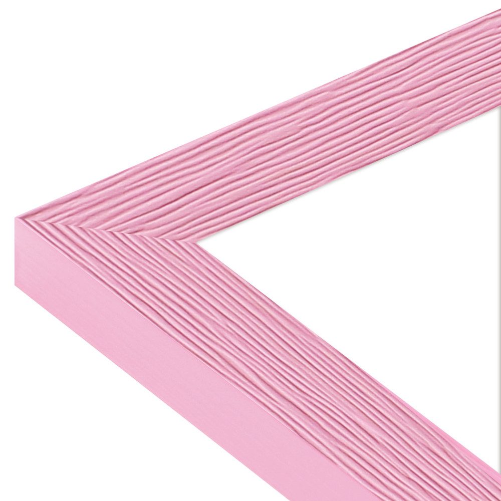 WANDStyle Bilderrahmen H300, Rosa Bilderrahmen A5 Holz, Moderner DIN A5 Fotorahmen Rosa 15x21 cm
