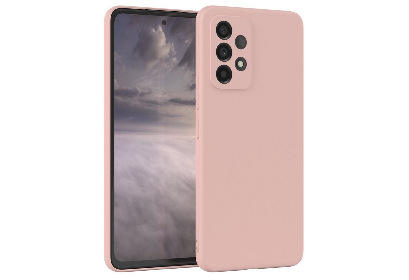 EAZY CASE Handyhülle für Samsung Galaxy A53 5G Hülle Silikon 6,5 Zoll, Hülle mit Kameraschutz Bumper Case silikonschutzhülle Rosa / Altrosa