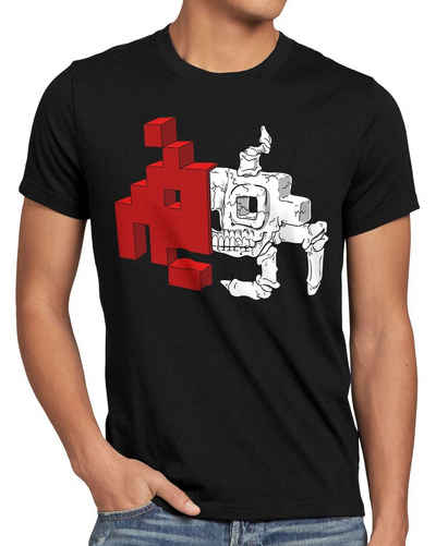 style3 Print-Shirt Herren T-Shirt Space Anatomie invaders videospiel