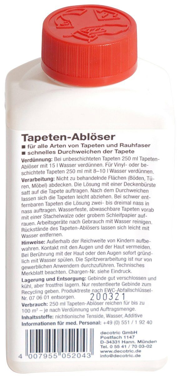 A.S. Création Wandfarbe Tapetenablöser, starke Lösekraft, geruchsneutral, 250 ml