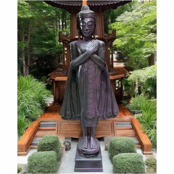 Asien LifeStyle Buddhafigur Wochentags Buddha Statue 'Freitag' 143cm Holz Figur Thailand groß