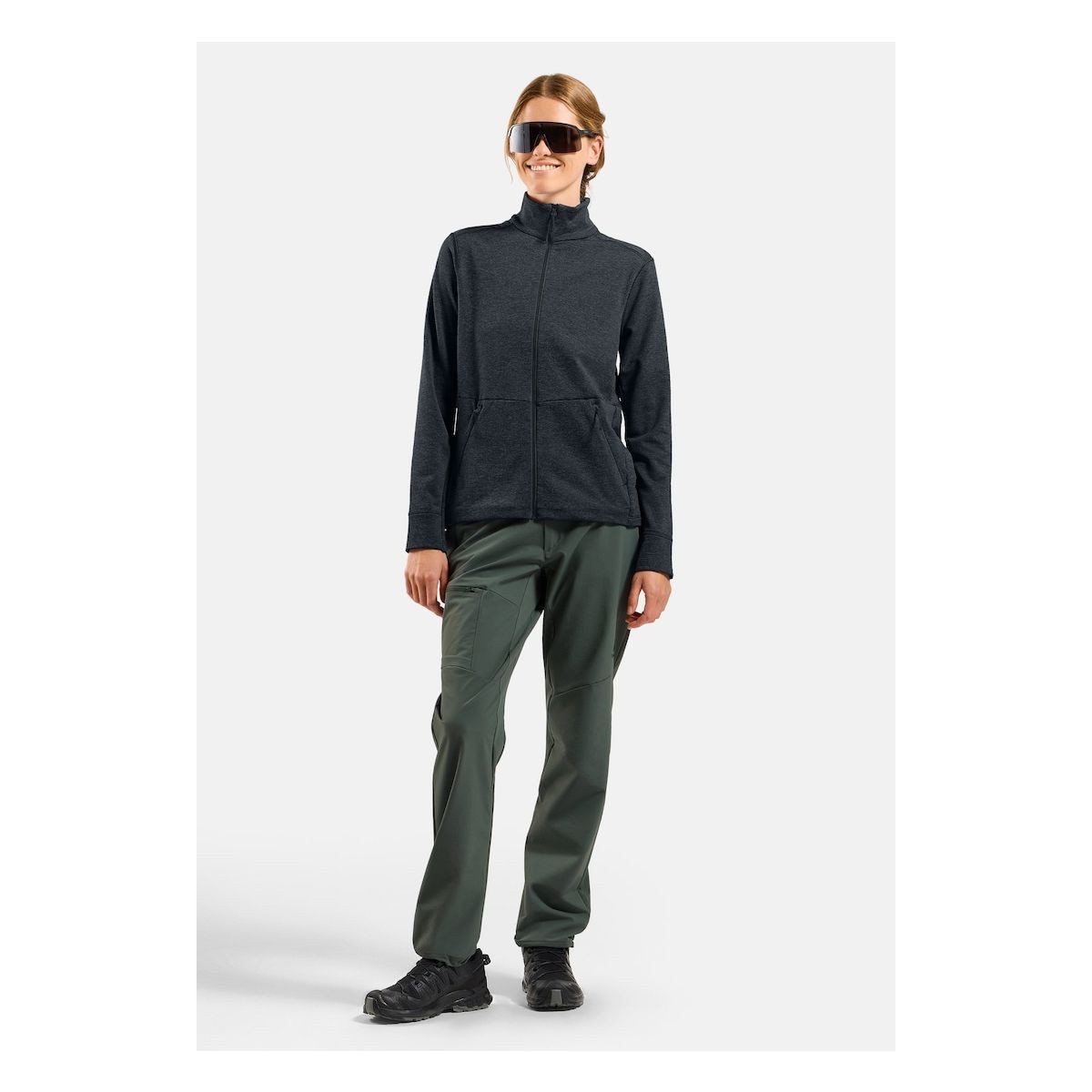 Odlo Skijacke Grid Fleece Vielseitiger Damen-Fleece für Winteraktivitäten mit hervorragender