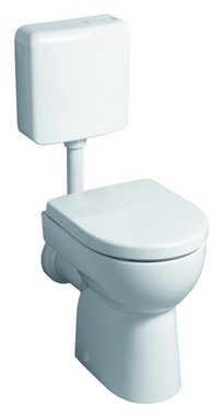 GEBERIT WC-Sitz Renova Plan, WC-Sitz mit Deckel ohne Absenkautomatik, rundes Design - Weiß Alpin