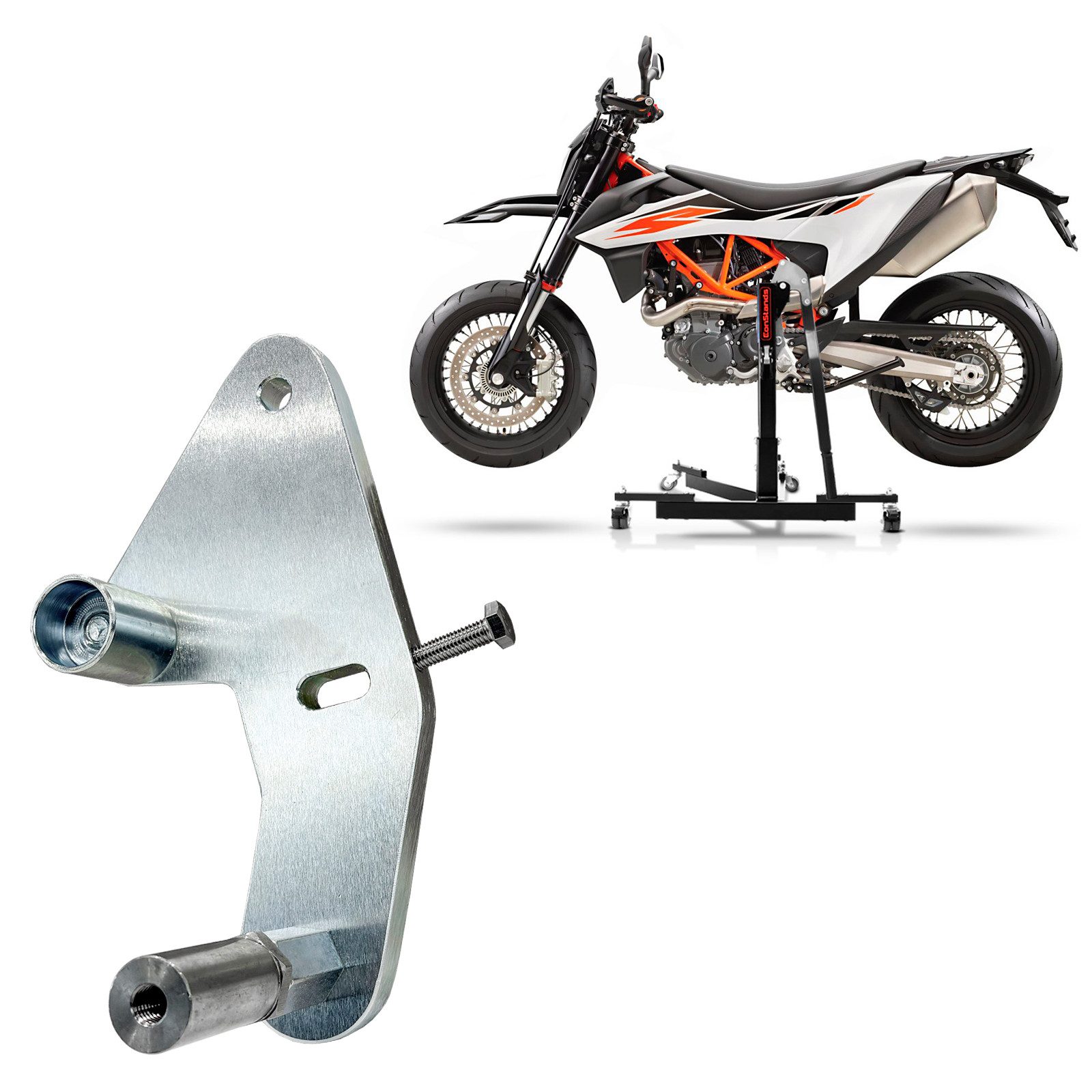 ConStands Motorradheber Adapterplatte für # Power Classic / Evo für KTM 690 SMC / R 19-26