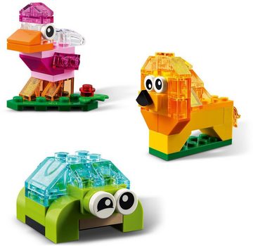 LEGO® Konstruktionsspielsteine Kreativ-Bauset mit durchsichtigen Steinen (11013), LEGO® Classic, (500 St), Made in Europe