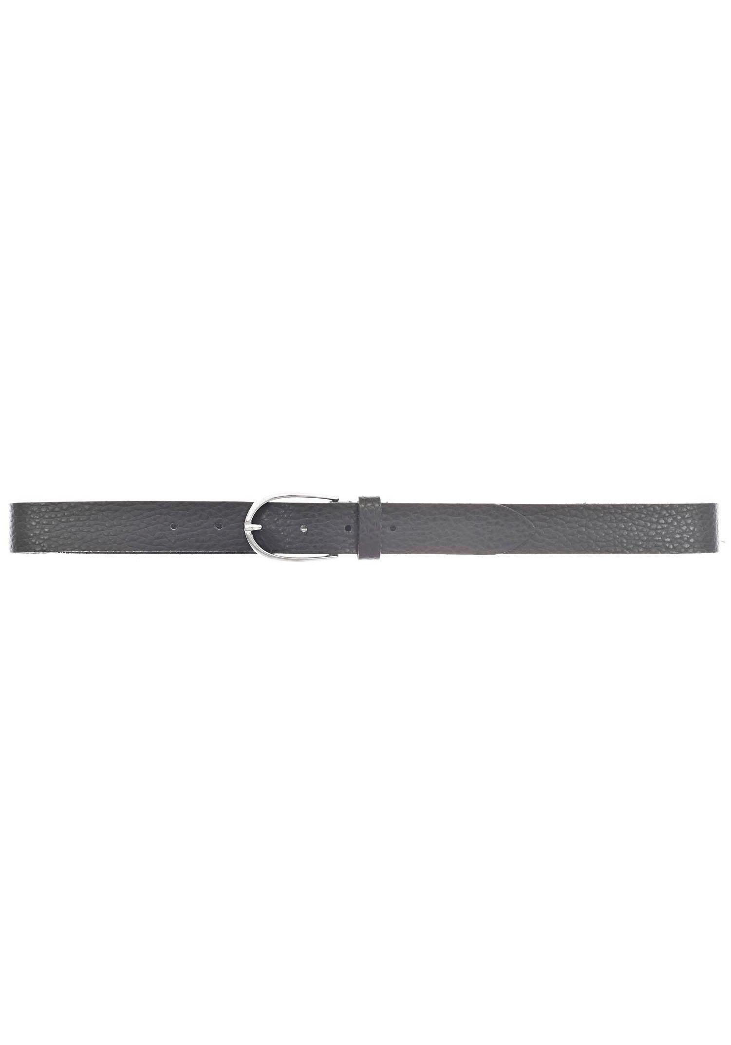 Finish Rindleder Metallicfolie Vanzetti Ledergürtel mit mattem schwarz mit