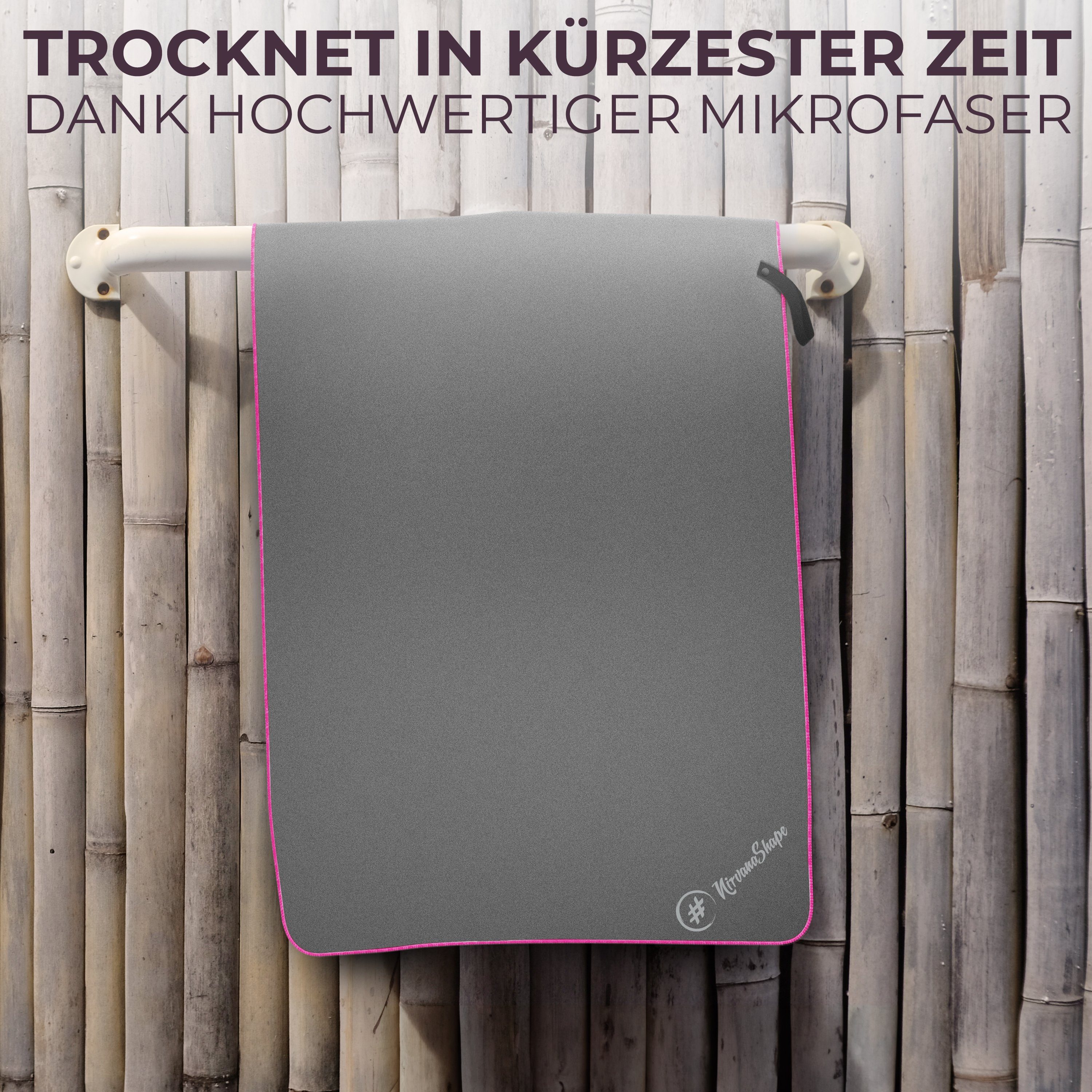 NirvanaShape Sporthandtuch Mikrofaser Handtuch, Badehandtuch, Reisehandtuch, Sporthandtuch, saugfähig, leicht, schnelltrocknend, für Reisen, Fitness, Yoga, Sauna
