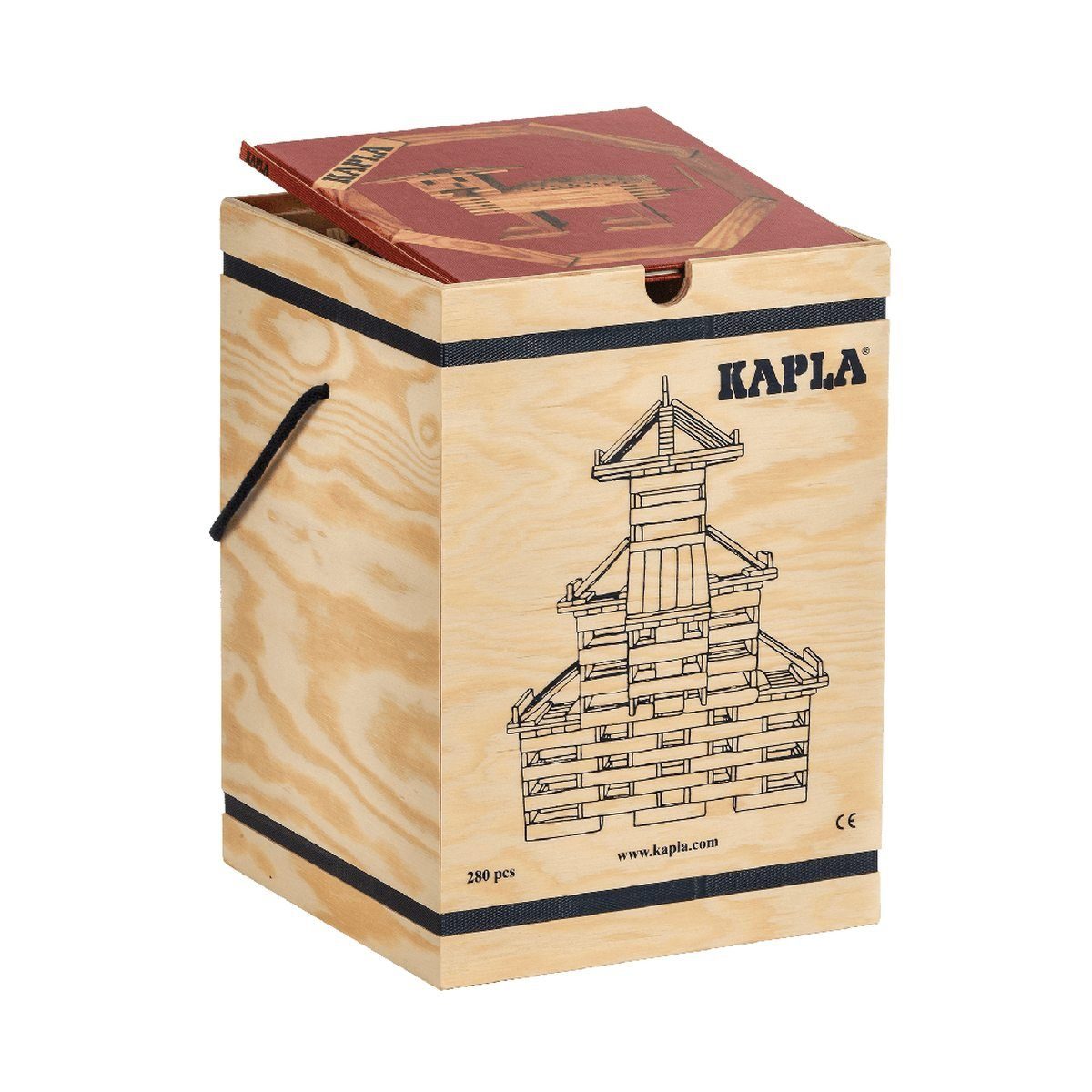 KAPLA® Holzbausteine 280er Box naturbelassene Holzplättchen Spielbausteine