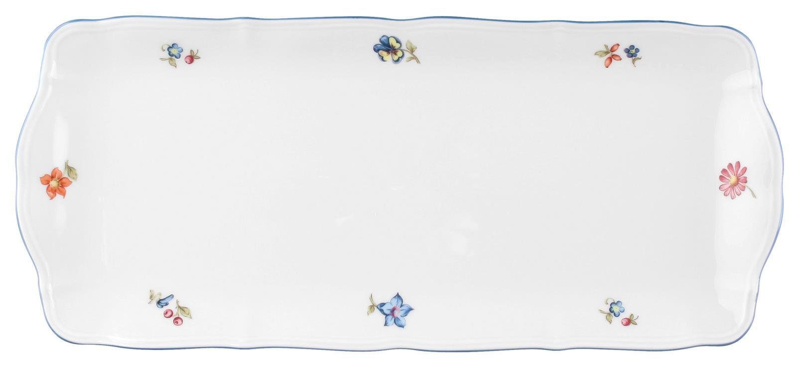 Seltmann Weiden Servierplatte Seltmann Weiden Sonate Nostalgie Kuchenplatte eckig 35x17,5cm, Porzellan, (Packung)