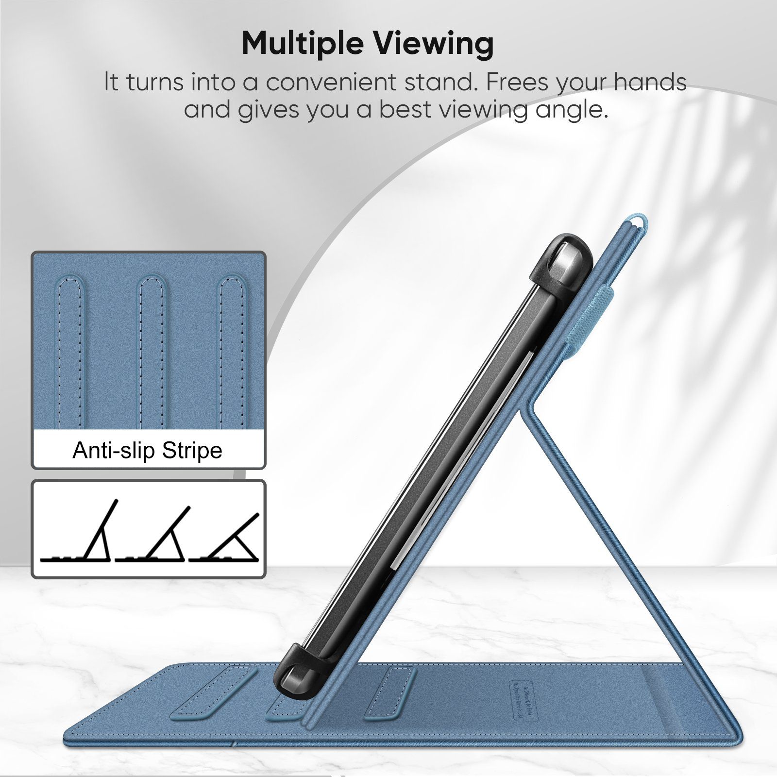 Fintie Tablet-Hülle Universal Hülle für Blackview Tab60 WiFi Tablet 10''/Tab 70/Tab 80 10" SGIN/HotLight/DOOGEE/Fullant 10.1 Zoll, Multi-Winkel Hülle Universal  – Bild 2 von 5