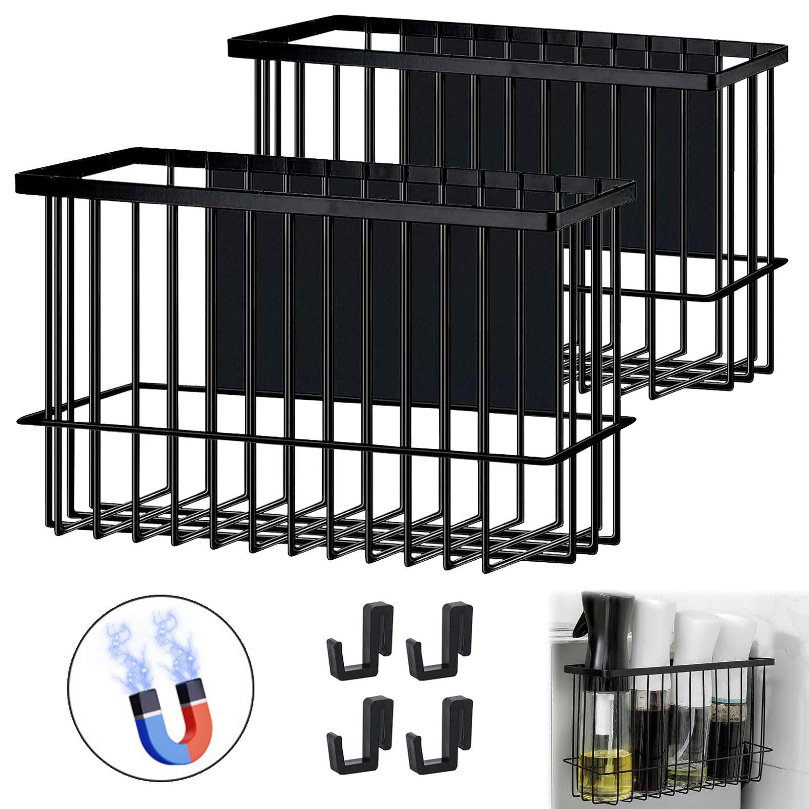 BlingBin Ablageregal Magnetischer Metallkorb-Organizer, Edelstahl Korb-Rega günstig online kaufen