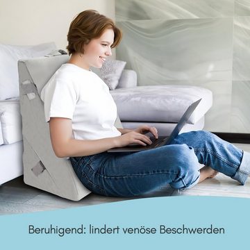 Randaco Keilkissen 3X Lesekissen Bett Rückenkissen Lendenkissen für Bett und Sofa