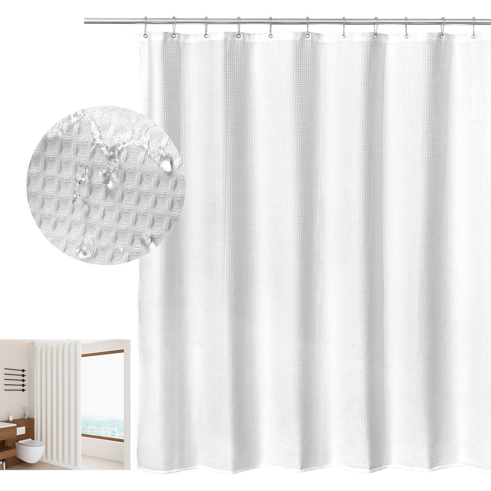 OKWISH Duschvorhang Badezimmer Vorhang Badewannenvorhang Dusche Breite 180 günstig online kaufen