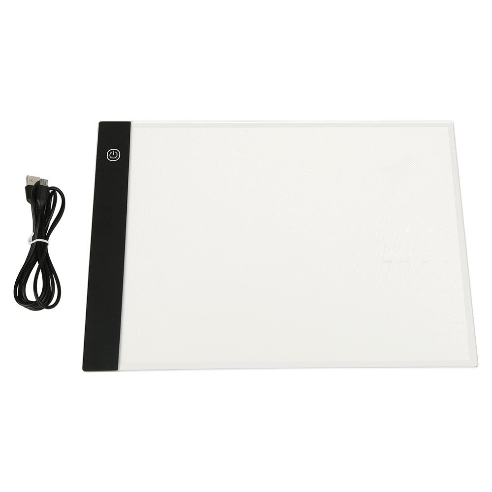 JEOBEST Zaubertafel A3 LED Zeichnung Pad, Schreibtafel Maltafel Grafiktablett, 1-tlg, Acryl, mit USB-Kabel, für Stencil, Animation, Zeichnungen