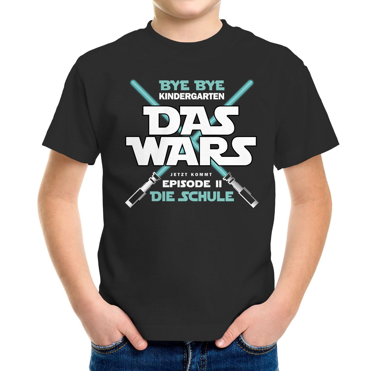 Print-Shirt Kinder T-Shirt Jungen Bye Bye Kindergarten Das Wars jetzt kommt