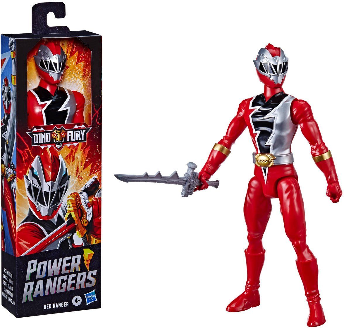 Hasbro Ranger, Fury Rangers Dino Power Actionfigur Roter 30 cm