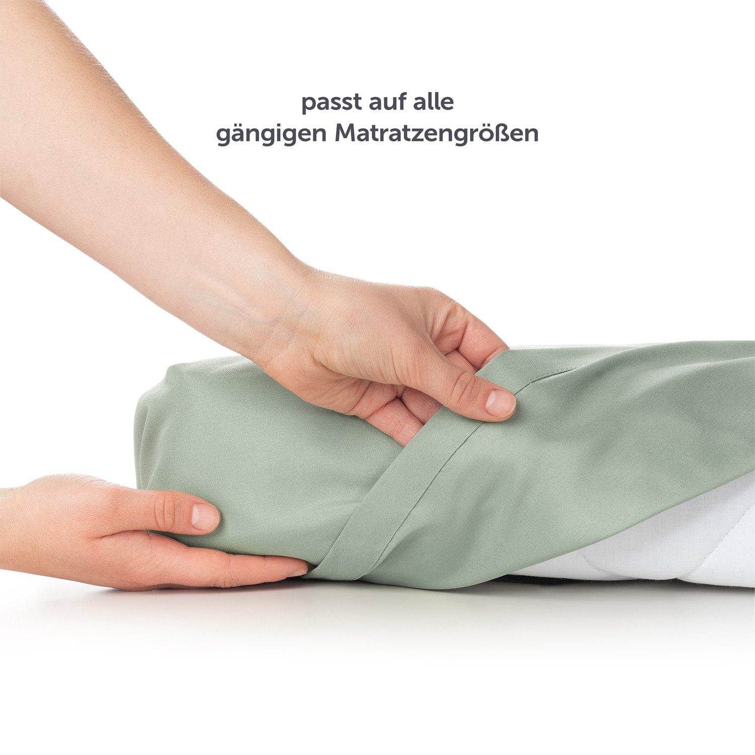 Blumtal Bettlaken Pflegeleichtes Betttuch, Gummizug: ohne, aus weichem, gebürstetem Mikrofaser-Gewebe ohne Gummizug – Bild 4 von 5