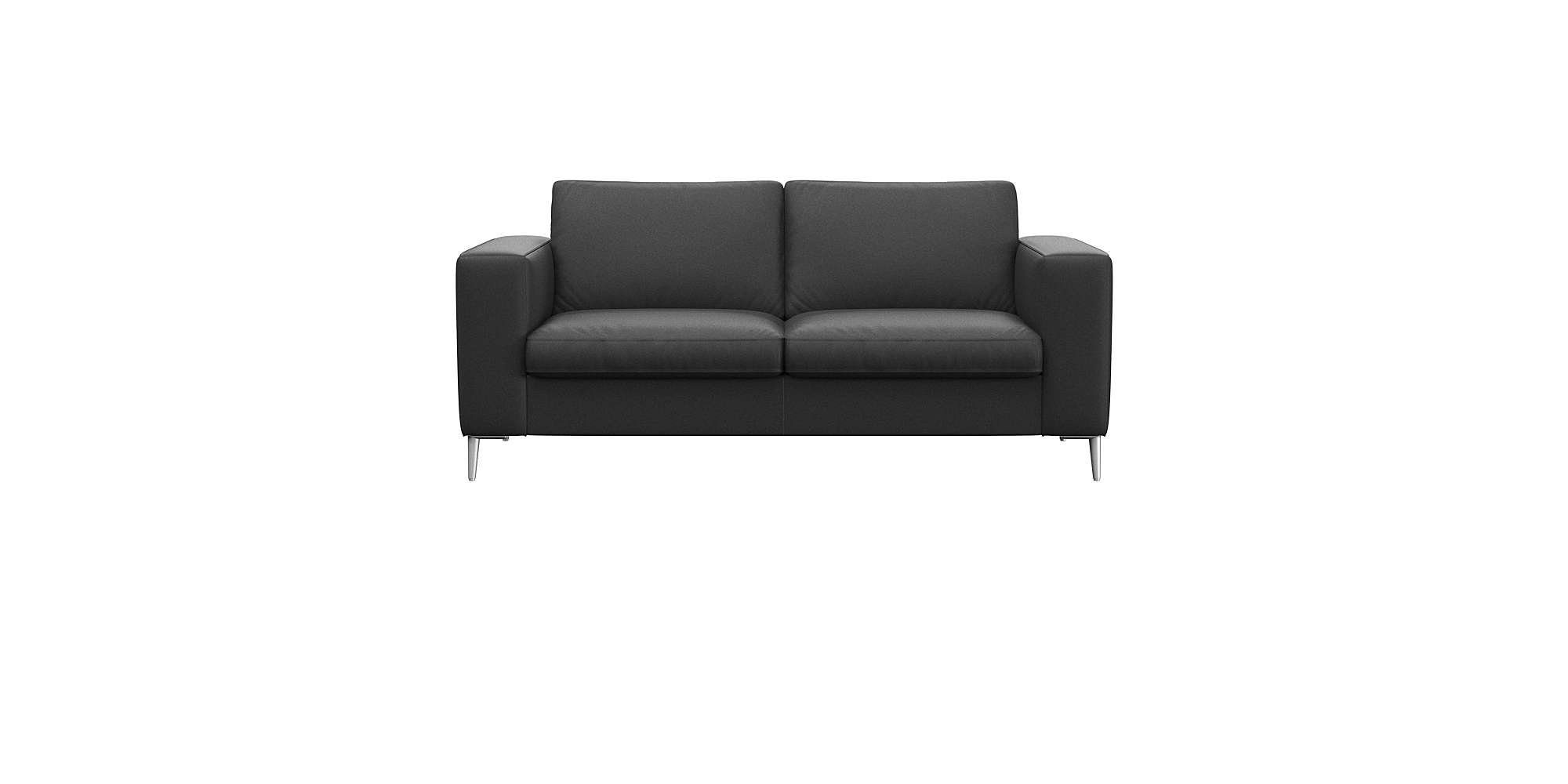FLEXLUX 2-Sitzer Fiore, super Sitzkomfort durch Kaltschaum im Sitz, breite Armlehnen, Füße Alu