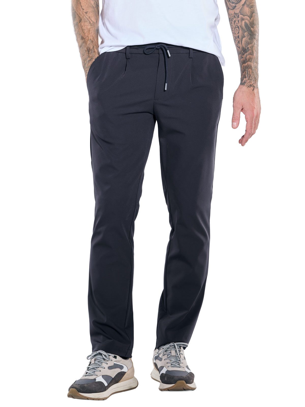 emilio adani Stoffhose Herren Moderne Chino-Hose, Marineblau