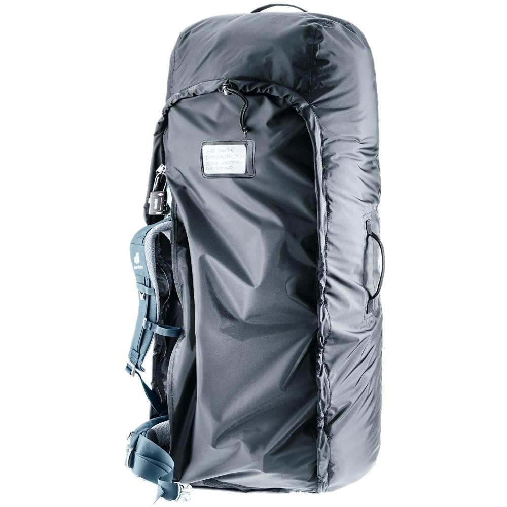 deuter Trekkingrucksack Transport Cover Rucksack-Transporthülle 90 L mit Packtasche, Wasserabweisend, Getapte Nähte, Adressfenster, Schloss-Fixpunkt