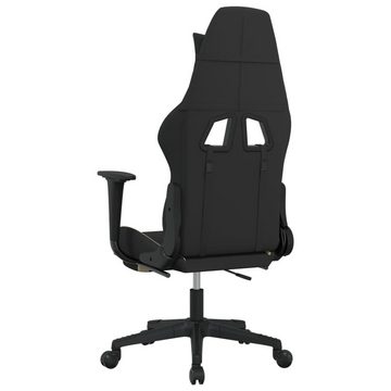 vidaXL Bürostuhl Gaming-Stuhl mit Fußstütze Drehbar Schwarz und Creme Stoff Gamingstuhl