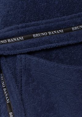 Herrenbademantel »Danny«, Bruno Banani, mit Logostreifen auf dem Gürtel, Bademantel aus 100% Baumwolle, Bademäntel mit Kapuze für Herren, lang