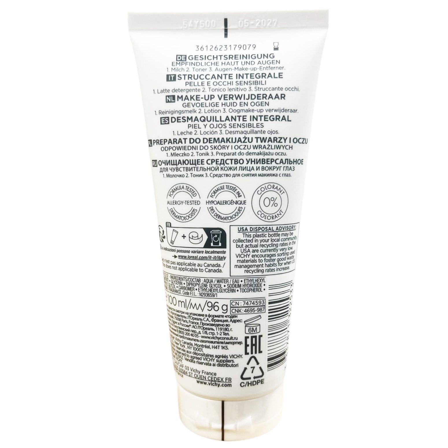 Vichy Make-up-Entferner Purete 3In1 One Step Cleanser - Sensative Skin