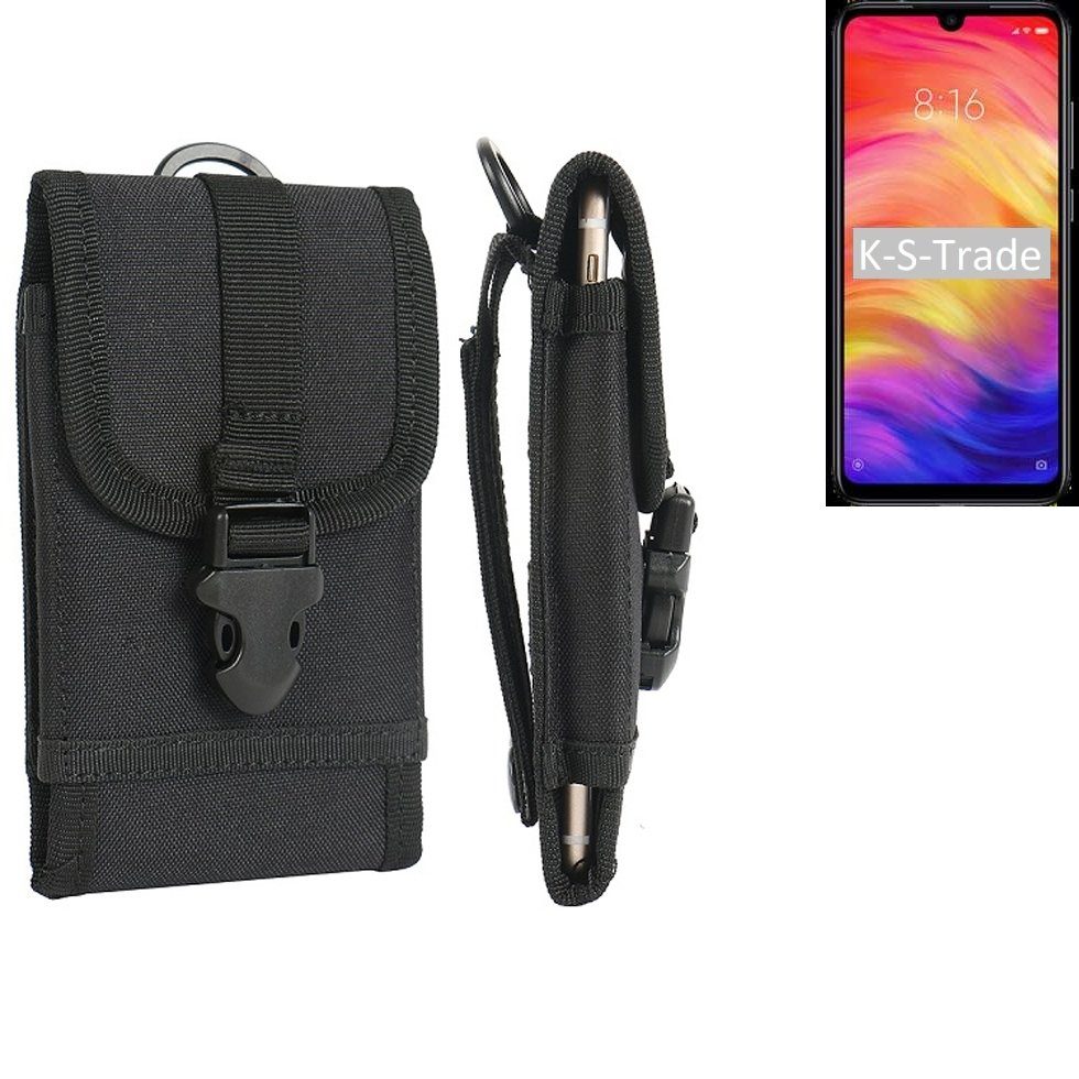 K-S-Trade Handyhülle für Xiaomi Redmi Note 7 Global, Holster Handy Hülle Holster Handytasche Gürtel Tasche Schutz