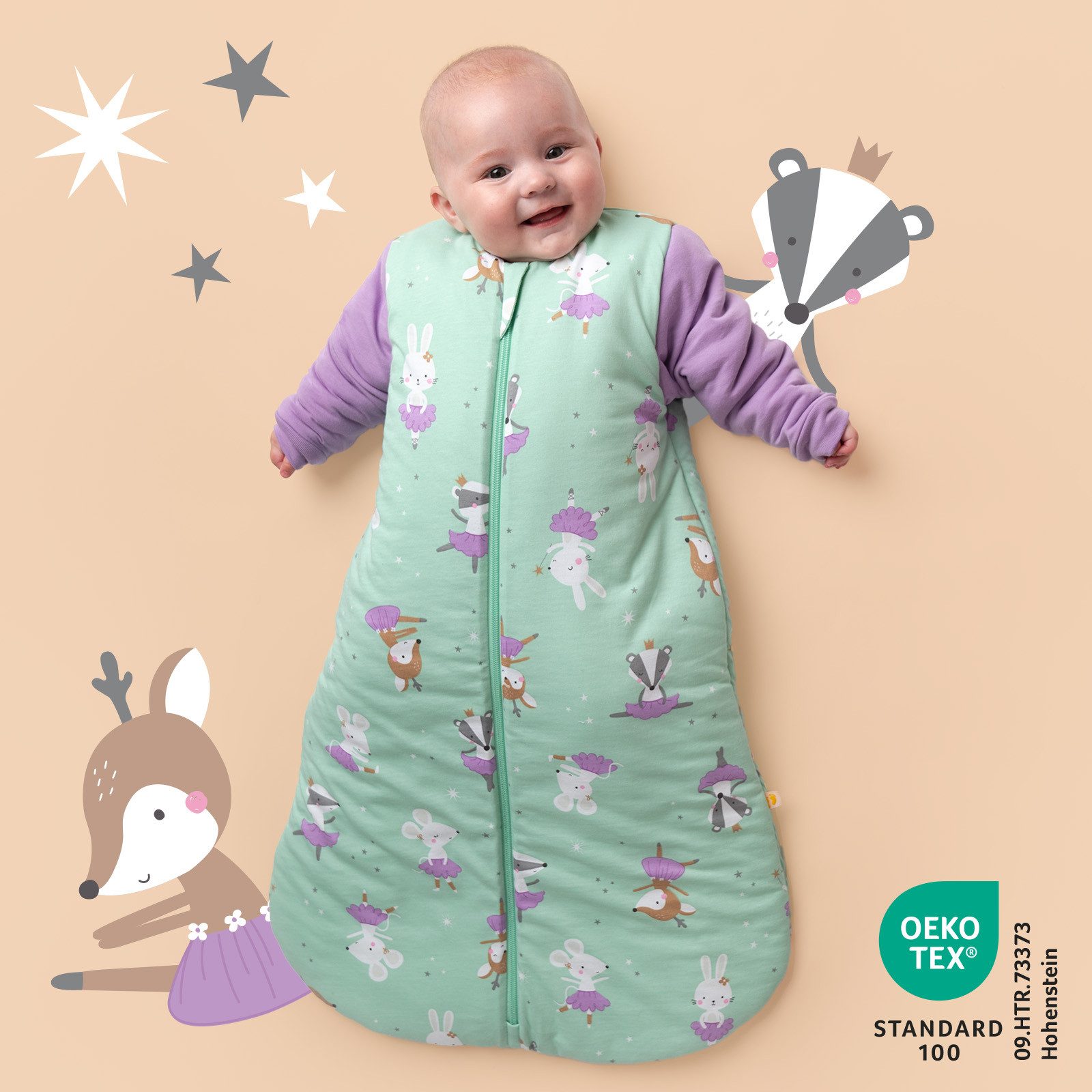 Schlummersack Kinderschlafsack Babyschlafsack, 3.5 Tog OEKO-TEX zertifiziert